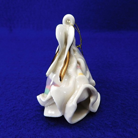 Small Hand Crafted Angel Ornament Folded Ceramic Signed - Picture 4 of 7